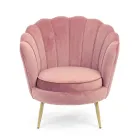 Sillón De Salón Tapizado Elegante Efecto Terciopelo 3 Acabados - Geppy viadurini