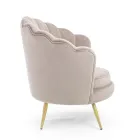 Sillón De Salón Tapizado Elegante Efecto Terciopelo 3 Acabados - Geppy viadurini