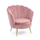 Sillón De Salón Tapizado Elegante Efecto Terciopelo 3 Acabados - Geppy viadurini
