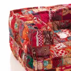 Butaca Ethnic Lounge en tela de patchwork y terciopelo - fibra viadurini