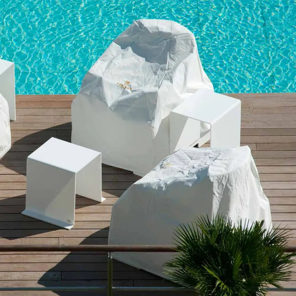 Sillón flotante Trona Luxury de diseño blanco, fabricado en Italia viadurini