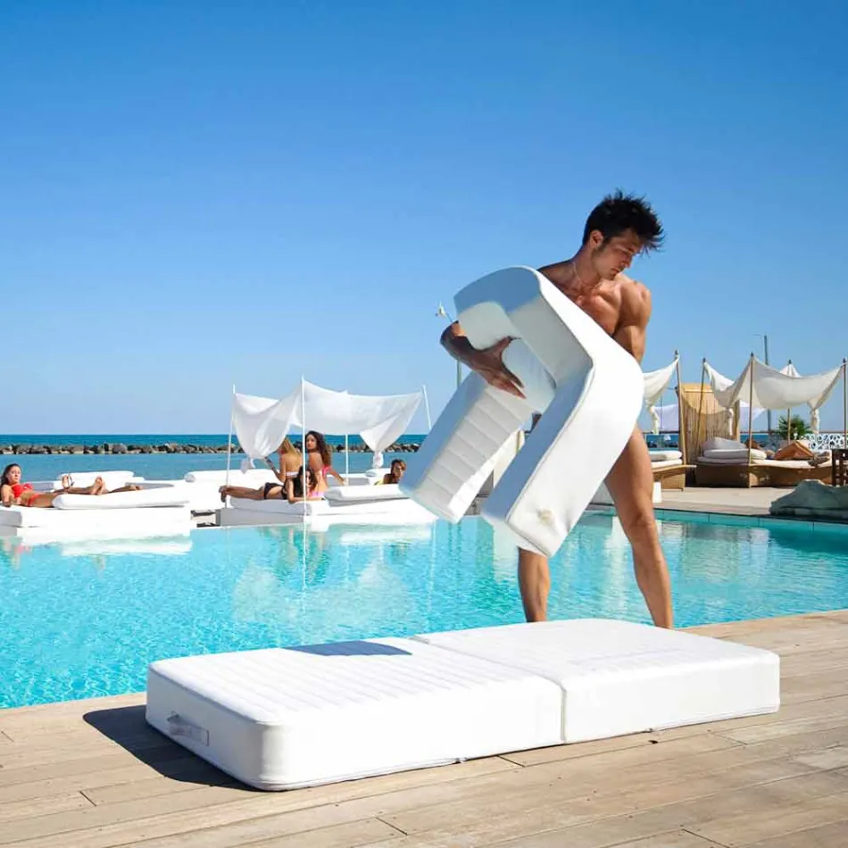 Sillón flotante Trona Luxury de diseño blanco, fabricado en Italia viadurini