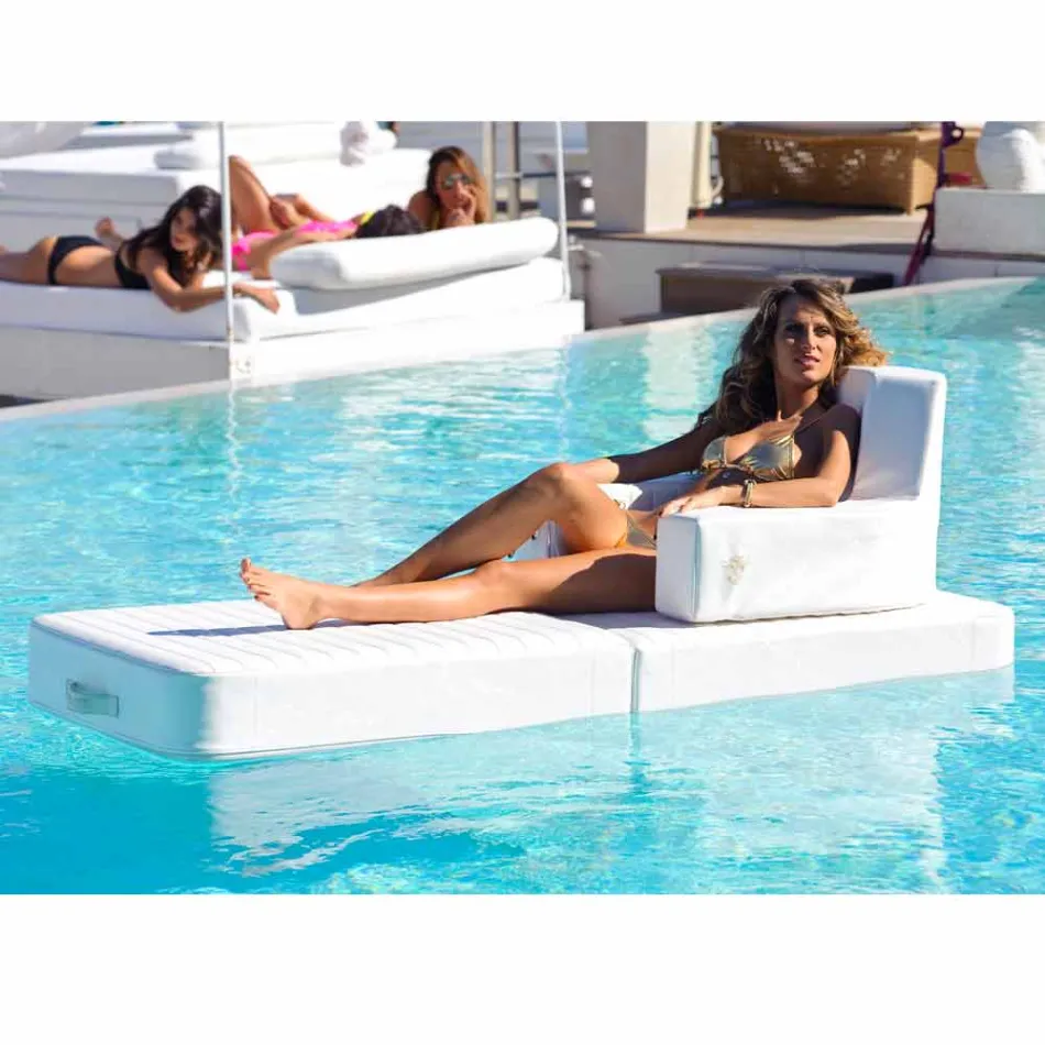 Sillón flotante Trona Luxury de diseño blanco, fabricado en Italia viadurini