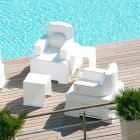 Sillón flotante Trona Luxury de diseño blanco, fabricado en Italia viadurini