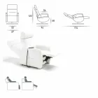 sillón giratorio 2 modernos motores de diseño realizados en Italia Cassia viadurini