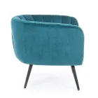 Sillón en acero y terciopelo gris o azul de diseño escandinavo - Hilary viadurini