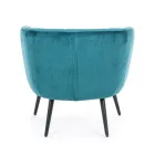 Sillón en acero y terciopelo gris o azul de diseño escandinavo - Hilary viadurini
