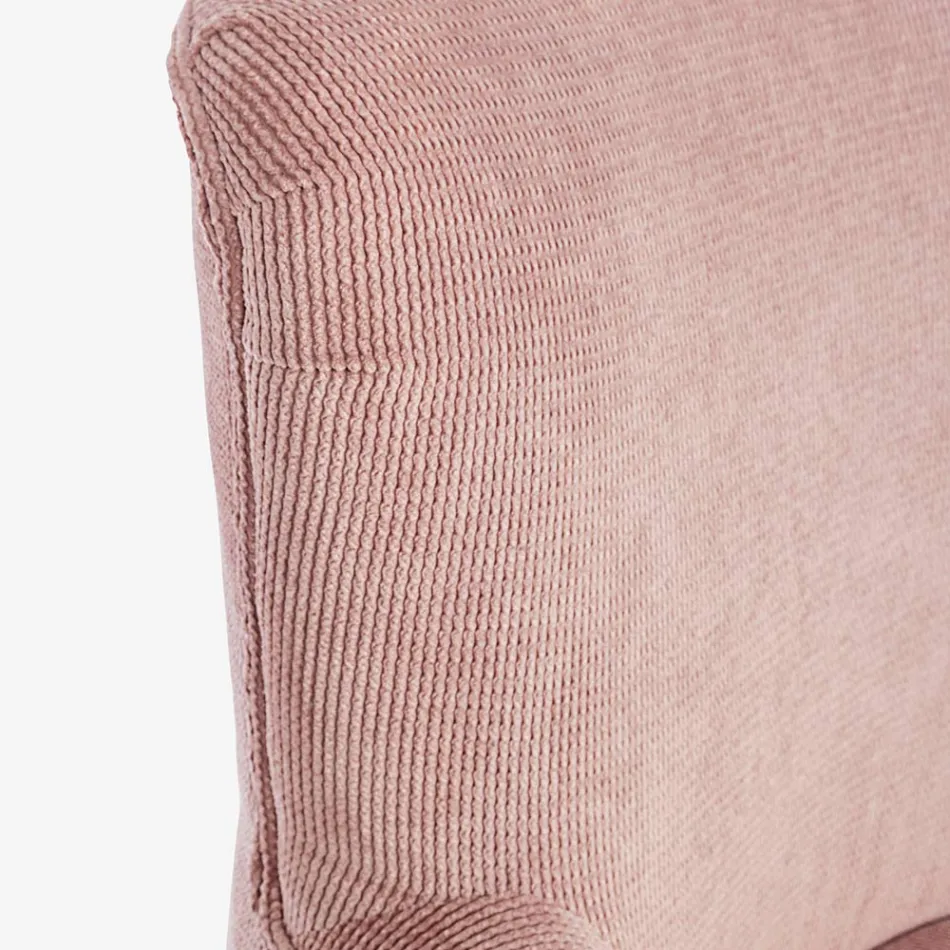 Sillón de Madera de Pino y Asiento Efecto Terciopelo Acabados Coste 4 - Molly viadurini