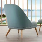 Sillón en madera, tela y polipropileno moderno fabricado en Italia Perugia viadurini