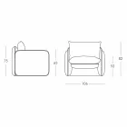 Sillón con cojines impermeables, para exteriores - Mara Slide viadurini