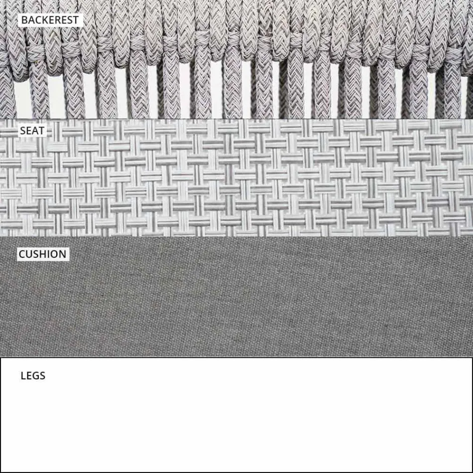 Sillón Garden Lounge tapizado en tela y aluminio - Smart by Varaschin viadurini