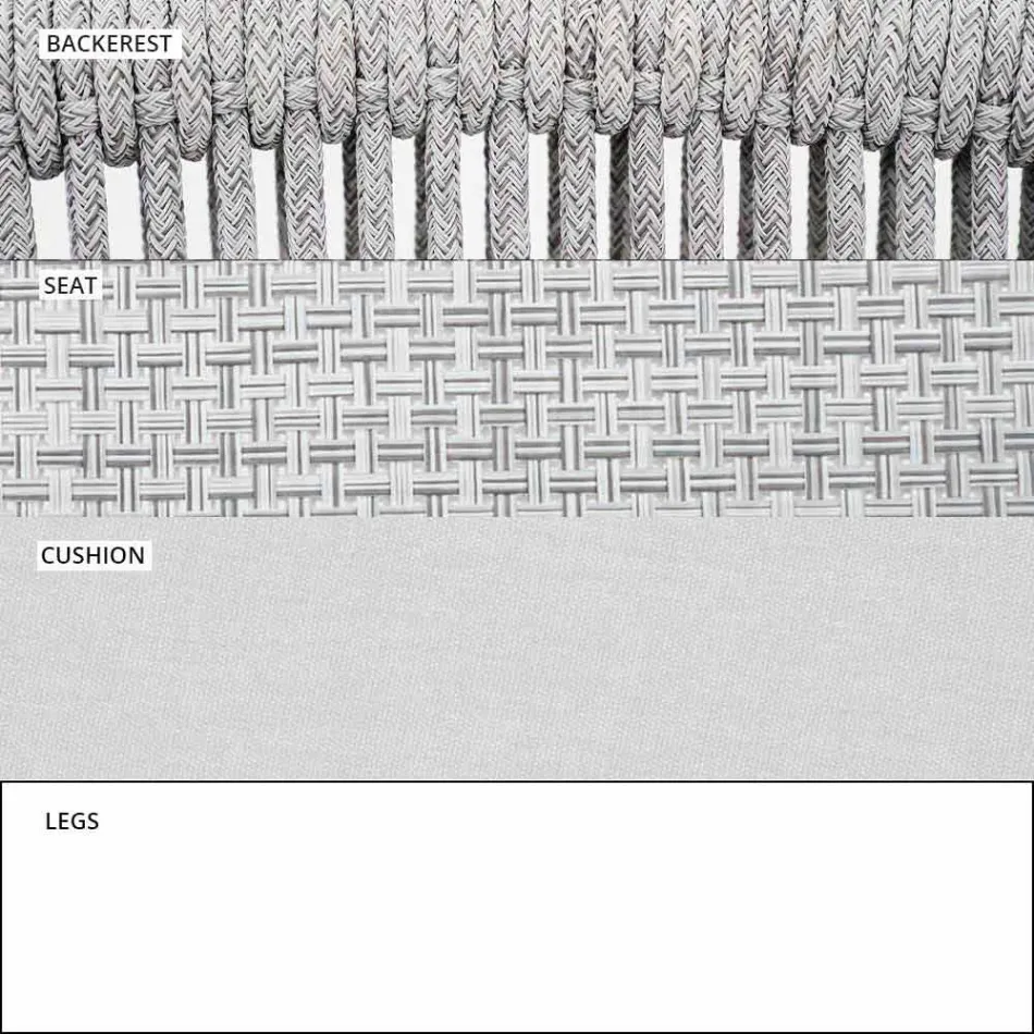 Sillón Garden Lounge tapizado en tela y aluminio - Smart by Varaschin viadurini