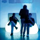 Sillón luminoso de exterior con luz LED en polietileno Made in Italy - Ervin viadurini