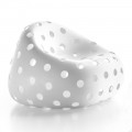 Sillón luminoso LED para exteriores en polietileno blanco Made in Italy - Asso