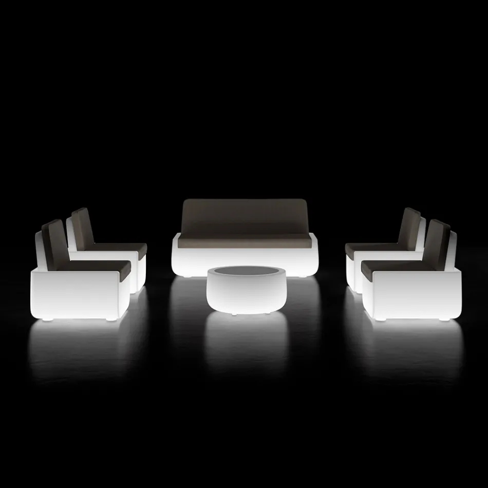 Sillón de exterior Bright en polietileno con cojín Made in Italy - Belida viadurini