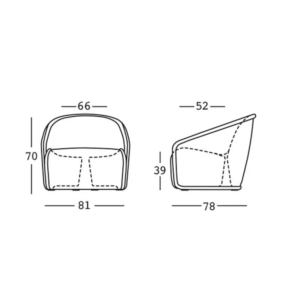 Sillón de exterior luminoso en polietileno con LED Made in Italy - julio viadurini