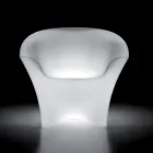 Sillón de exterior iluminado en polietileno con luz LED Made in Italy - Conda viadurini