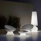 Sillón de exterior luminoso en polietileno con luz LED Made in Italy - Desmond viadurini