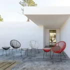 Sillón de diseño moderno para exterior en acero pintado - Spumolizia viadurini