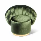 moderno sillón de diseño tapizado en tela Belle viadurini