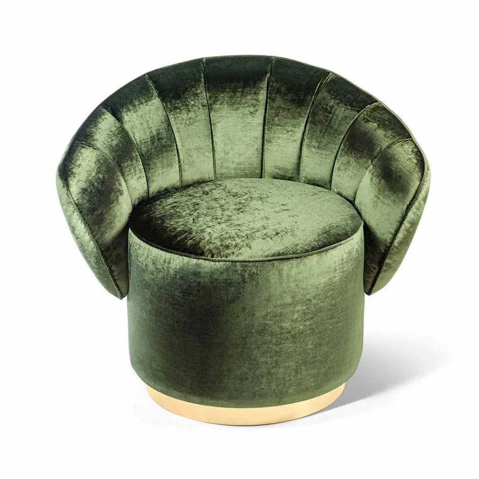 moderno sillón de diseño tapizado en tela Belle viadurini