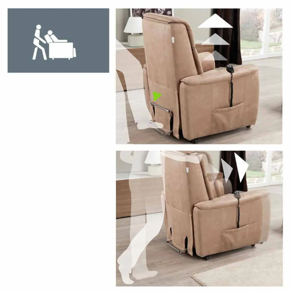 sillón motorizado alzapersona Via Venezia 1 del motor viadurini