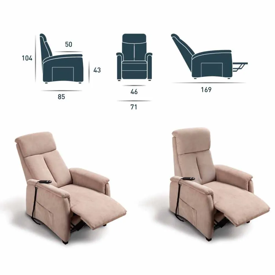 sillón motorizado alzapersona Via Venezia 1 del motor viadurini