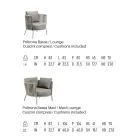 Sillón de exterior en acero Varios tamaños y cojines incluidos Made in Italy - Bronn viadurini