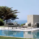 Sillón de exterior en acero galvanizado y cuerda con cojines Made in Italy - Helga viadurini