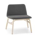 Sillón Precious en Tela o Terciopelo con Base de Haya Made in Italy - Molde