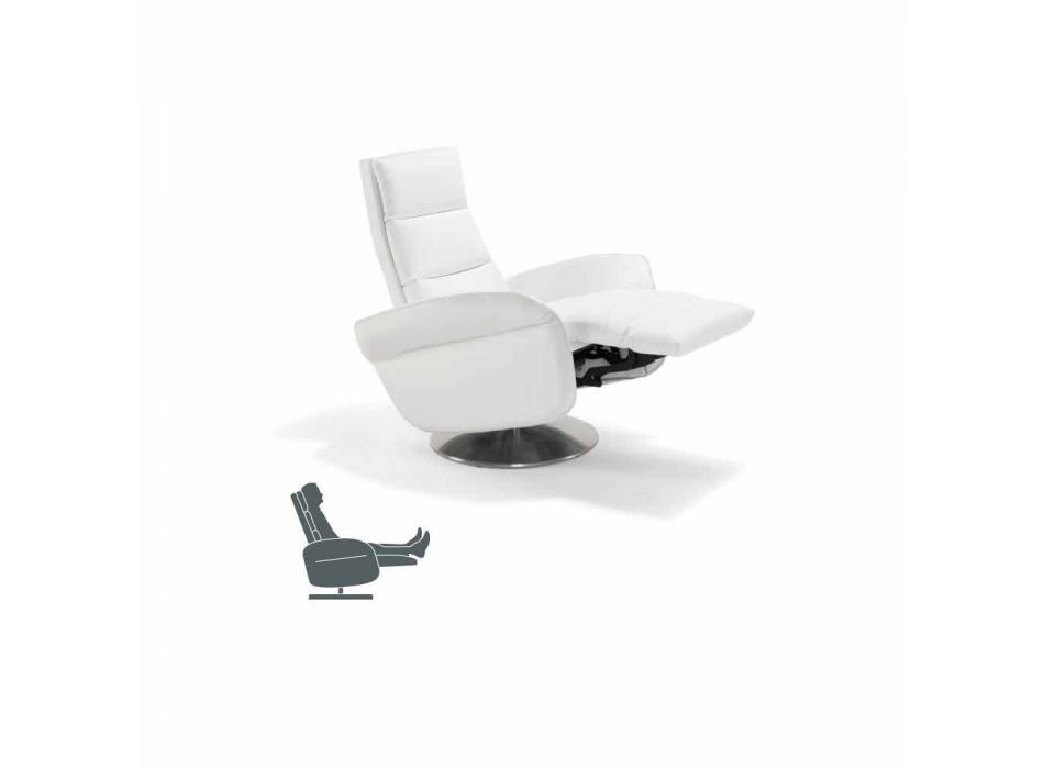 Relax sillón de 2 motores giratorio de piel / tela / cuero de imitación moderna Bluma viadurini