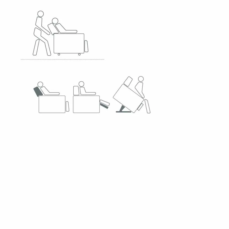 Relaja la silla alzapersona 2 motores de diseño Rosa, hechas en Italia viadurini