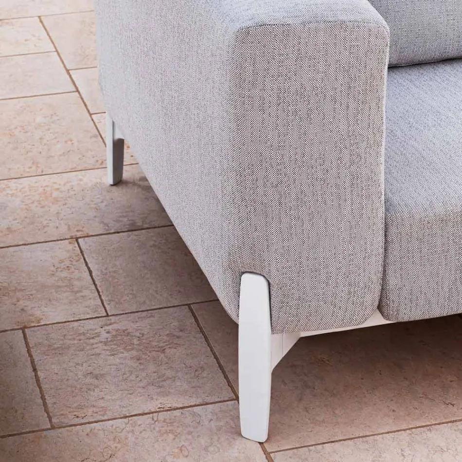 Sillón de Jardín Relajante en Aluminio y Tela, Diseño en 3 Acabados - Filomena viadurini