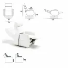 sillón giratorio motorizado relajante en textil y piel / cuero / imitación de Gemma viadurini