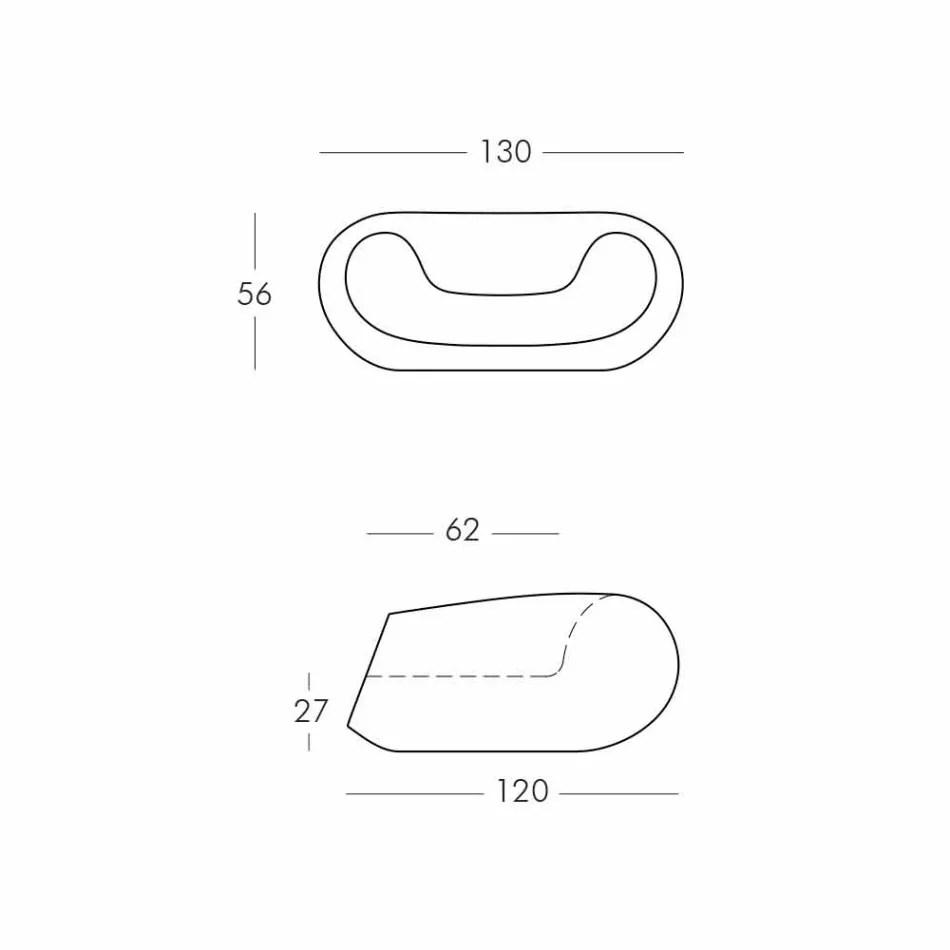 Sillón redondo de color Slide Chubby de diseño moderno hecho en Italia. viadurini