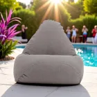 Sillón Puff de Jardín en Tela para Exteriores Gris Paloma - Maestrale viadurini