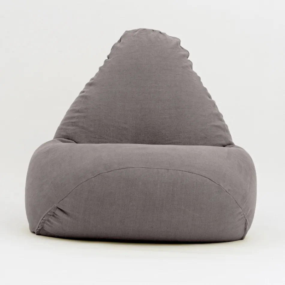 Sillón Puff de Jardín en Tela para Exteriores Gris Paloma - Maestrale viadurini