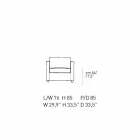 Sillón Lounge tapizado y tapizado en cuero Made in Italy - Centauro viadurini