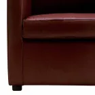 Sillón Lounge tapizado y tapizado en cuero Made in Italy - Centauro viadurini