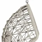 Sillón suspendido para exteriores de cuerda trenzada con base de acero - Soy viadurini