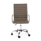Sillón de oficina ergonómico con apoyabrazos de acero y piel sintética - Mantica viadurini