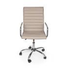 Sillón de oficina ergonómico con apoyabrazos de acero y piel sintética - Mantica viadurini