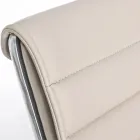 Sillón de oficina ergonómico con apoyabrazos de acero y piel sintética - Mantica viadurini