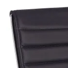 Sillón de oficina ergonómico con apoyabrazos de acero y piel sintética - Mantica viadurini