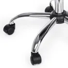 Sillón de oficina ergonómico con apoyabrazos de acero y piel sintética - Mantica viadurini