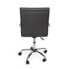 Sillón de oficina ergonómico con apoyabrazos de acero y piel sintética - Mantica viadurini