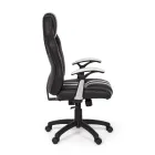 Sillón de oficina giratorio reclinable en ecopiel y nailon 2 colores - Saronno viadurini