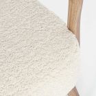 Sillón VIntage en madera de caucho y asiento y apoyabrazos con efecto de lana - Patrizia viadurini