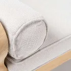 Sillón esquinero de exterior de teca natural y cojines - Circe viadurini