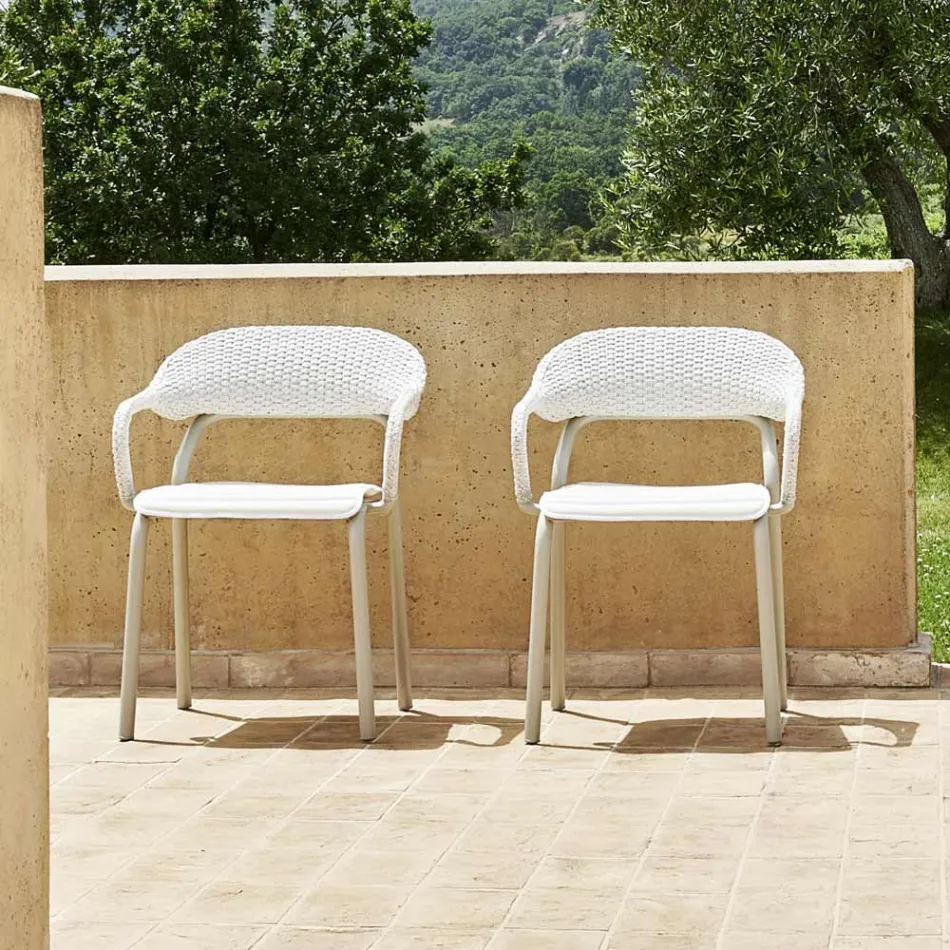 Sillón de exterior con cojín de asiento Made in Italy - Noss by Varaschin viadurini